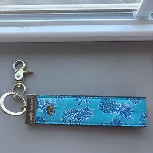 Simply Southern Teal Pineapple Keychain